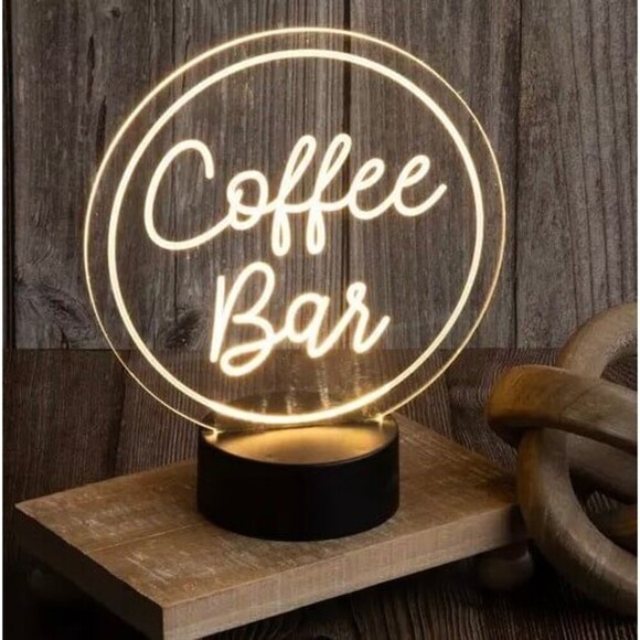 Coffee Bar Light Up Table Sign Coffee Cocoa Bar Decor - Picture 1 of 6